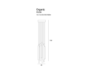 Lampa wisząca Organic P0205 Maxlight  wykończenie w kolorze miedzi podsufitka na kole nowoczesna - 2