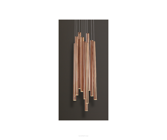 Lampa wisząca Organic P0205 Maxlight  wykończenie w kolorze miedzi podsufitka na kole nowoczesna