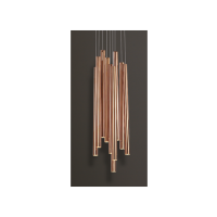 Lampa wisząca Organic P0205 Maxlight  wykończenie w kolorze miedzi podsufitka na kole nowoczesna