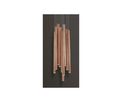 Lampa wisząca Organic P0205 Maxlight  wykończenie w kolorze miedzi podsufitka na kole nowoczesna