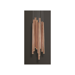 Lampa wisząca Organic P0205 Maxlight  wykończenie w kolorze miedzi podsufitka na kole nowoczesna