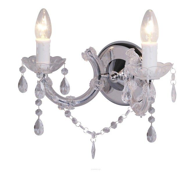 KINKIET lampa wewnętrzna ZUMA LINE MAGNOLIA WALL RLB94016-2A Biały