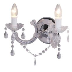 KINKIET lampa wewnętrzna ZUMA LINE MAGNOLIA WALL RLB94016-2A Biały