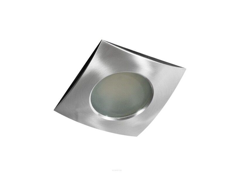 Lampa Ezio wpust AZzardo GM2105 AL AZ0811 z metalu i aluminium w kolorze aluminium prostokąt