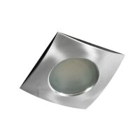 Lampa Ezio wpust AZzardo GM2105 AL AZ0811 z metalu i aluminium w kolorze aluminium prostokąt
