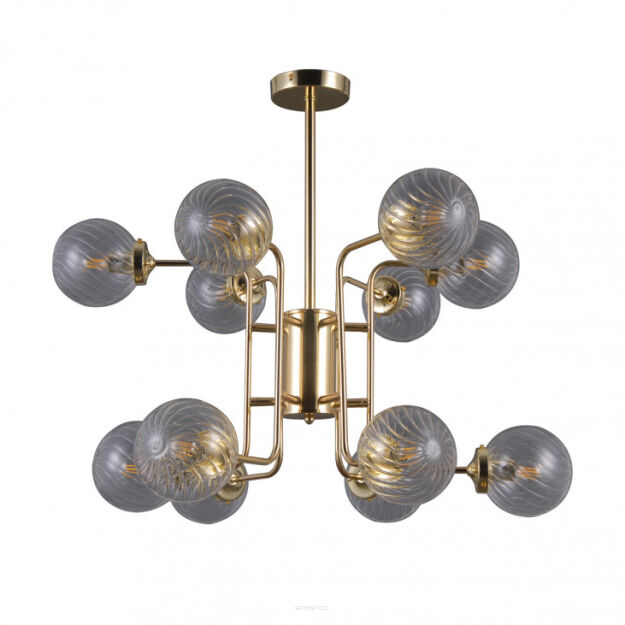 Lampa wisząca Bartolo PNPL-43310-12 złota klosze art deco