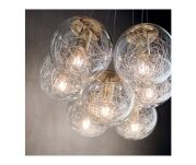 Lampa wisząca Mapa Sat SP7 nikiel 176062, mosiądz 176000 NOWOCZESNY IP20  METAL Ideal Lux LAMPA WEWNĘTRZNA OPRAWA W NOWOCZESNYM STYLU - 2