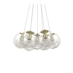 Lampa wisząca Mapa Sat SP7 nikiel 176062, mosiądz 176000 NOWOCZESNY IP20  METAL Ideal Lux LAMPA WEWNĘTRZNA OPRAWA W NOWOCZESNYM STYLU