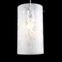 Lampa wisząca Valve Valve MDM1672/1  Italux  nowoczesna lampa wykończenie w kolorze chromu klosz w kształcie tuby ze szkła z dekoracyjnym motywem kwiatowym