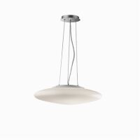 Lampa wisząca Smarties SP3 D40 Ideal Lux  032016  Klosz wykonany jest z matowego dmuchanego szkła metalowa rama w kolorze chromu elipsa