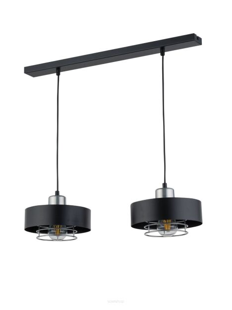 Lampa wisząca POKER 2 SIGMA 32065 CZARNA SREBRNA LOFT