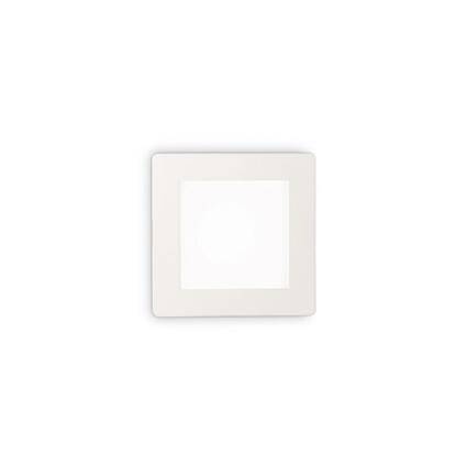 Lampa wpuszczana GROOVE FI1 10W SQUARE IDEAL LUX 123981   ma kolor biały z alumiunim kwadrat