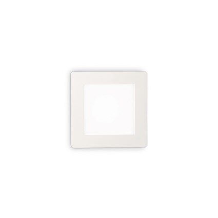 Lampa wpuszczana GROOVE FI1 10W SQUARE IDEAL LUX 123981   ma kolor biały z alumiunim kwadrat