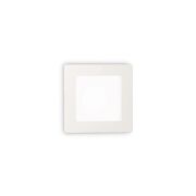 Lampa wpuszczana GROOVE FI1 10W SQUARE IDEAL LUX 123981   ma kolor biały z alumiunim kwadrat