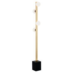 Lampa podłogowa FREEMONT 1738 Argon mosiądz szklane kule 150 cm