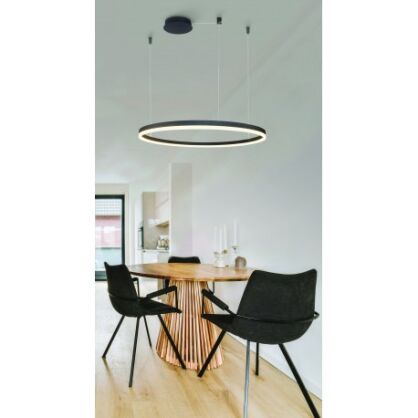 Lampa wisząca HALO PENDANT 150 CCT BK + REMOTE CONTROL czarna Azzardo AZ5347