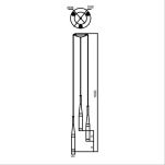 Lampa wisząca CONTE ZUMALINE MD1998A-3GL złoto/czarne smukłe podłużne klosze NOWOCZESNE I MINIMALISTYCZNE - 4