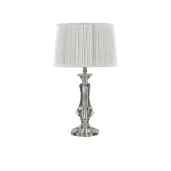 Lampa stołowa KATE-2 TL1 ROUND BIAŁY Ideal Lux  122885 posiada lekki korpus z przezroczystych elementów kryształowych podwójne klosze w wersji okrągłej