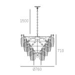 LAMPA WISZĄCA EFEKTOWNA MODERNISTYCZNA DOSKONAŁA DO WYSOKICH POMIESZCZEŃ ZŁOTE BIAŁE LIŚCIE COSMO LIGHT P21070AU - 3