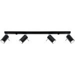 LAMPA SUFITOWA LISTWA SUFITOWA  RING 4L czarny SOLLUX  Lampa Ścienna NOWOCZESNY stal  SL.0332 metalowa lampa  SOLLUX LIGHTING tuby - 6