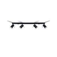LAMPA SUFITOWA LISTWA SUFITOWA  RING 4L czarny SOLLUX  Lampa Ścienna NOWOCZESNY stal  SL.0332 metalowa lampa  SOLLUX LIGHTING tuby