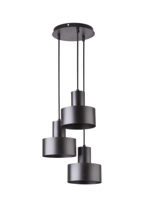 LAMPA WISZĄCA RIF 30900 SIGMA CZARNA POTRÓJA