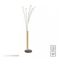 ML4767-3BMD VELDEN LAMPA PODŁOGOWA CZARNA-DREWNO ZUMALINE