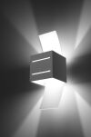 Lampa Ścienna Aluminiowa Kostka Kinkiet LORETO biały SL.0203 Nowoczesna mleczne szkło - 2