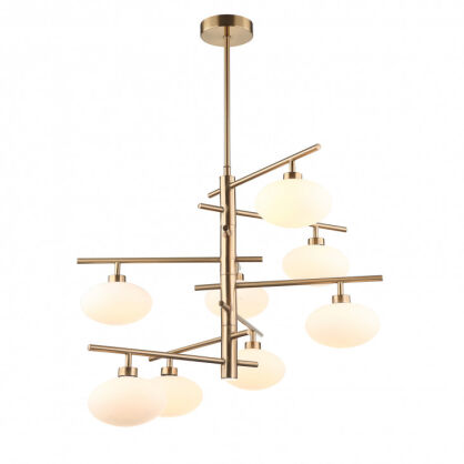 Lampa wisząca FIORENZO MDM3661-8 BRO+W ITALUX Nowoczesna i nietuzinkowa w kolorze mosiądzu