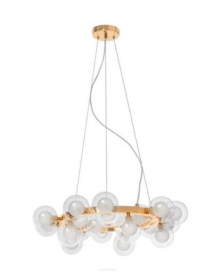 Lampa wisząca Berella Light Mistero 20G BL3434 Złoty pierścień + podwójne klosze