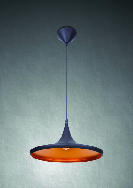 Lampa wisząca Chink  AZzardo LP6002 AZ1407 wykonana z chromowanego metalu oraz aluminium w kolorze czarny/złoty