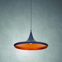 Lampa wisząca Chink  AZzardo LP6002 AZ1407 wykonana z chromowanego metalu oraz aluminium w kolorze czarny/złoty