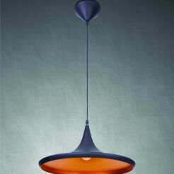Lampa wisząca Chink  AZzardo LP6002 AZ1407 wykonana z chromowanego metalu oraz aluminium w kolorze czarny/złoty