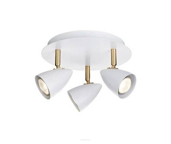 Lampa sufitowa CIRO 106319 Markslojd biała nowoczesna złote wstawki