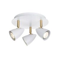 Lampa sufitowa CIRO 106319 Markslojd biała nowoczesna złote wstawki