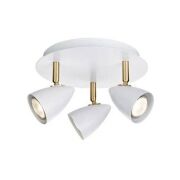 Lampa sufitowa CIRO 106319 Markslojd biała nowoczesna złote wstawki