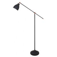 LAMPA podłogowa Italux Sonny  ML-HN3101-1-B wykonana jest ze stali o czarnym wykończeniu w stylu industrialny  