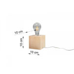 LAMPA STOŁWA  ABEL LAMPA BIURKOWA NATURALNE DREWNO MINIMALISTYCZNA W STYLU SKANDYNAWSKIM SL.0677 SOLLUX - 3