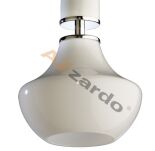Lampa wisząca Tasos 4 AZzardo MD2095B-4W AZ0884  nietypowy elegancki klosze są wykonane z metalu chromowanego i szkła w kolorze białym - 2