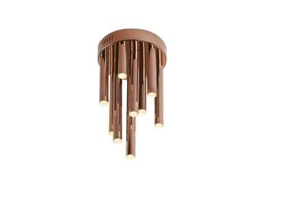 Lampa sufitowa plafon  ORGANIC COPPER C0116 plafon mały Maxfliz lampa jest w stylu nowoczesnym wykonana z miedzianych rurek zakończonych źródłem światła led