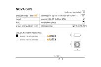 Oprawa wpuszczana bez ramki Nova Gips AZ2873 AZzardo biała oprawa w nowoczesnym stylu - 3