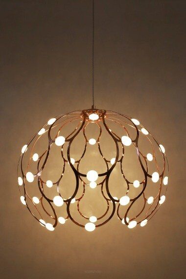 Lampa wisząca ASPILIA BL0399 Berella Light Złota LED kula 