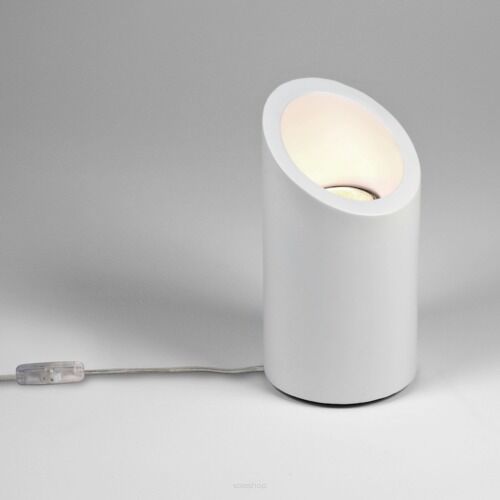 Lampa stołowa podłogowa Marasino- Astro 1218001 4523 biały gips nietypowa zintegrowany włącznik kształt ściętej tuby