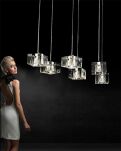 Lampa wisząca Box 1 AZzardo AZ0036 wykonana z metalu oraz transparentnego szkła - 3