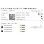 Oprawa szynowa KIRA TRACK MAGNETIC 24W POINTS60 AZZARDO CZARNA 19 CM 3000K/4000K  - 5