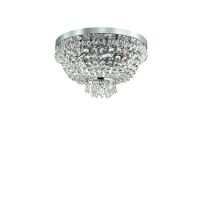 Plafon CAESAR PL5 CHROM Ideal Lux 103792  klosz  z ciętych kryształów rama w kolorze chromu