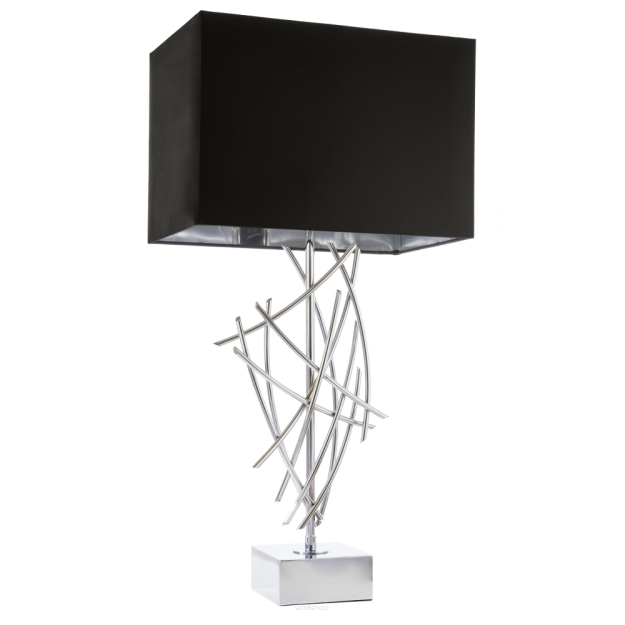  Lampa stołowa  Panama - T01953CH Cosmo Light  Klosz jest czary ze srebrnym wnętrzem podstawa przypomina żakiel