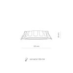 Łazienkowa oprawa sufitowa / spot LED CL Kos 10W 850lm 3000K biała wpuszczana Ø15cm IP44 8780 - 2