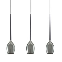 Lampa wisząca IZZA 3 AZ2937 smoky 3 klosze z dymionego szkła nowoczesna elegancka