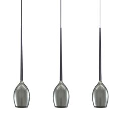 Lampa wisząca IZZA 3 AZ2937 smoky 3 klosze z dymionego szkła nowoczesna elegancka